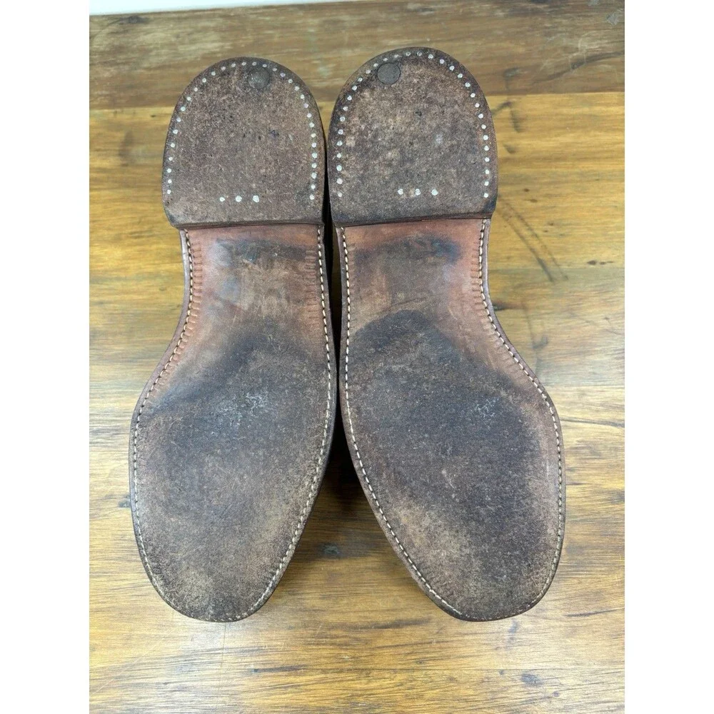 Vtg Nettleton Traditionals 0205 Longwing Blucher 9.5 B Brown Scotch Grain Derby